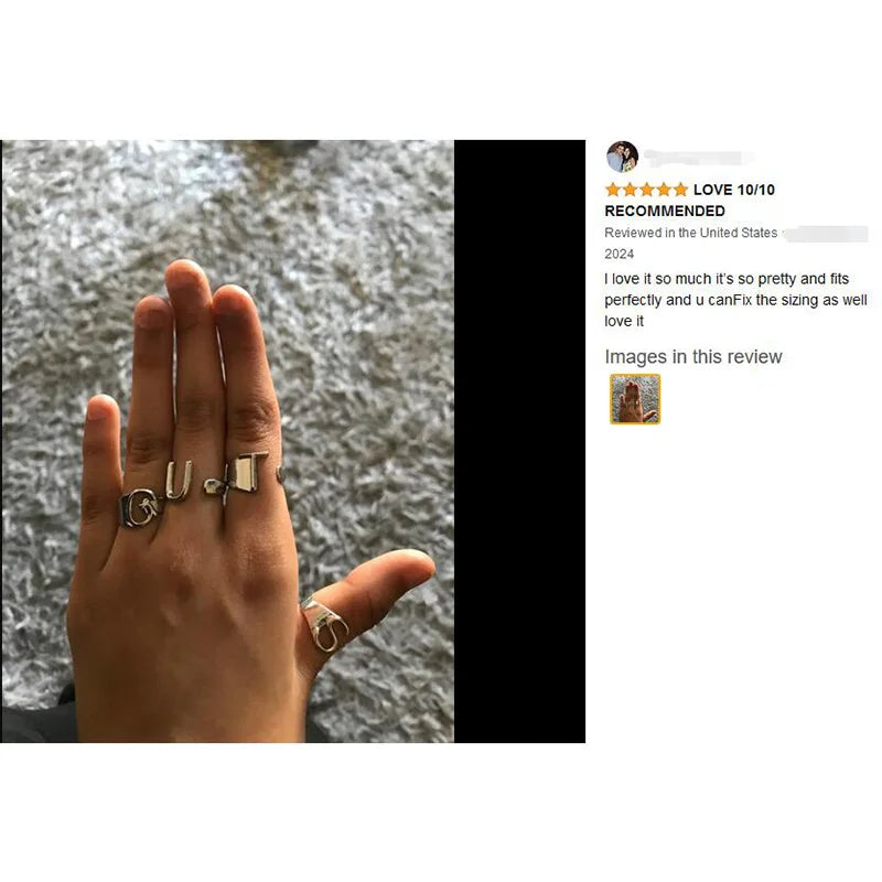 Letter G U T S Rings for Set Inspired Album Olivia Rodrigo Jewelry for Women Girls Outfit Merchandise Singer Fans Gifts